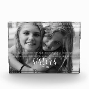 Schwestern personalisieren fotoblock