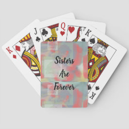 Schwestern sind Forever Pastel Artistic Rose Flora Spielkarten