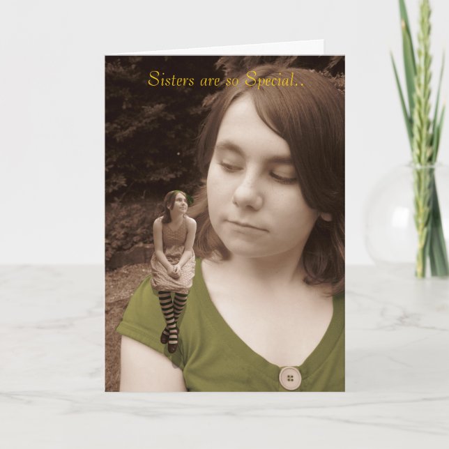 Schwestern sind so besonders. karte (Vorderseite)