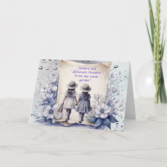 Schwestern sind verschiedene Blume aus demselben G Karte (Vorderseite)