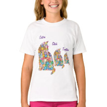 Schwestern treffen sich 3 Kätzchen Kätzchen Blume