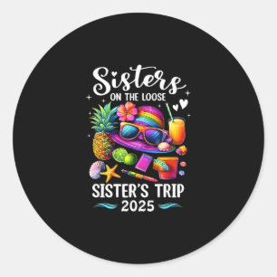Schwestern-Trip 2025 Sommer Süße Schwester ist auf Runder Aufkleber