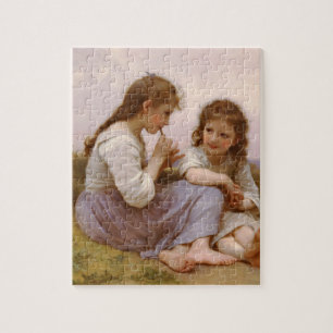 Schwestern und Flute Musik von Bouguereau Puzzle