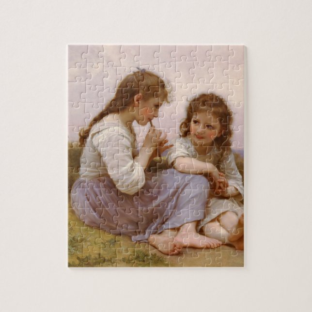 Schwestern und Flute Musik von Bouguereau Puzzle (Vertikal)