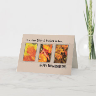 Schwestern und Schwiegervater, Erntedank Drei Blät Feiertagskarte