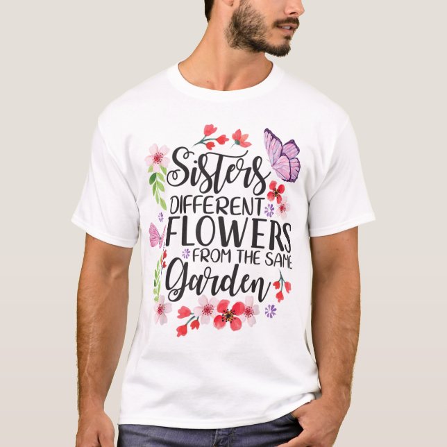 Schwestern Unterschiedliche Blume von der gleichen T-Shirt (Vorderseite)