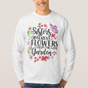 Schwestern Unterschiedliche Blume von der gleichen T-Shirt