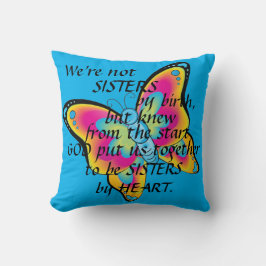 "SCHWESTERN VOM HERZEN" WURF PILLOW&BUTTERFLIES KISSEN