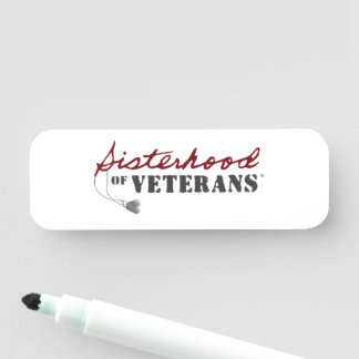 Schwestern von Veteranen Militär Stolz Design Namensschild