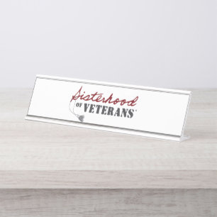 Schwestern von Veteranen Militär Stolz Design Schreibtischnamensplakette