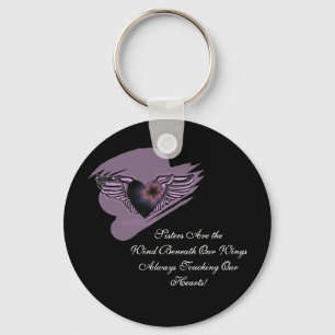 Schwestern Winged Herz-Schlüsselanhänger Schlüsselanhänger