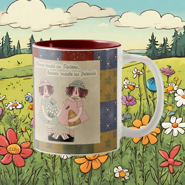 Schwestern Zweifarbige Tasse (Von Creator hochgeladen)
