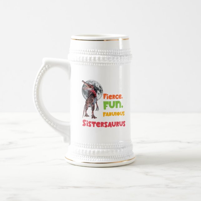 Schwesternsaurus Matching Schwestern Dino Squad De Bierglas (Links)
