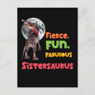 Schwesternsaurus Matching Schwestern Dino Squad De Feiertagspostkarte