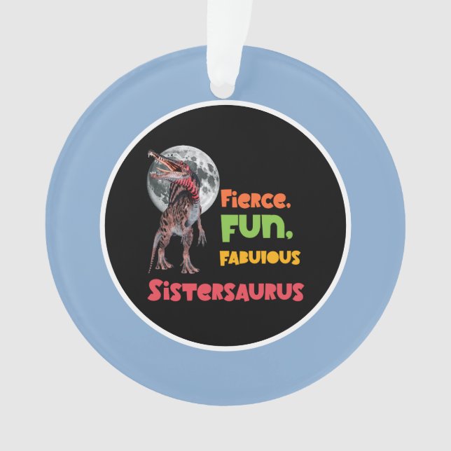 Schwesternsaurus Matching Schwestern Dino Squad De Ornament (Vorderseite)