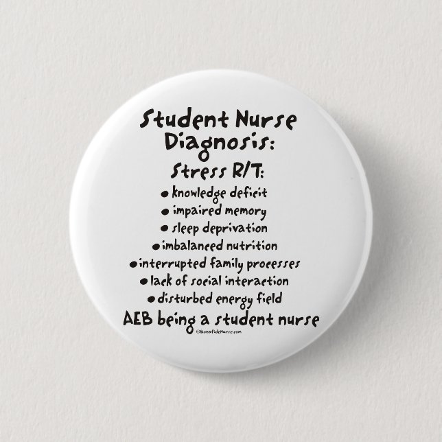 Schwesternschülerin-Diagnose: Druck Button (Vorderseite)