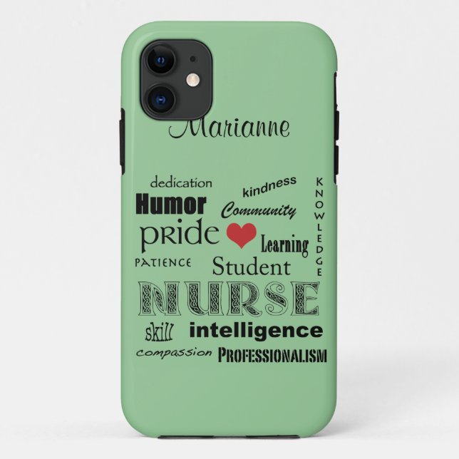 Schwesternschülerin Stolz-Attribute /Green-Nebel Case-Mate iPhone Hülle (Rückseite)