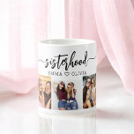Schwesternschwestern 3 Foto Collage Keepake Kaffeetasse<br><div class="desc">Feiern Sie die Schwesternschaft mit den Schwestern 3 Foto Collage Keepake Geschenk Kaffee Tasse. Diese lebendige Tasse besticht durch eine atemberaubende Collage aus drei hochgeschätzten Fotos, in denen besondere Momente mit Ihren Schwestern vereint werden. Das warme rosa Design sorgt für eine lustige und stilvolle Touch und macht sie zu einem...</div>