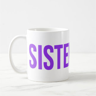 SCHWESTERSCHAFT Wordmark Tasse Lila