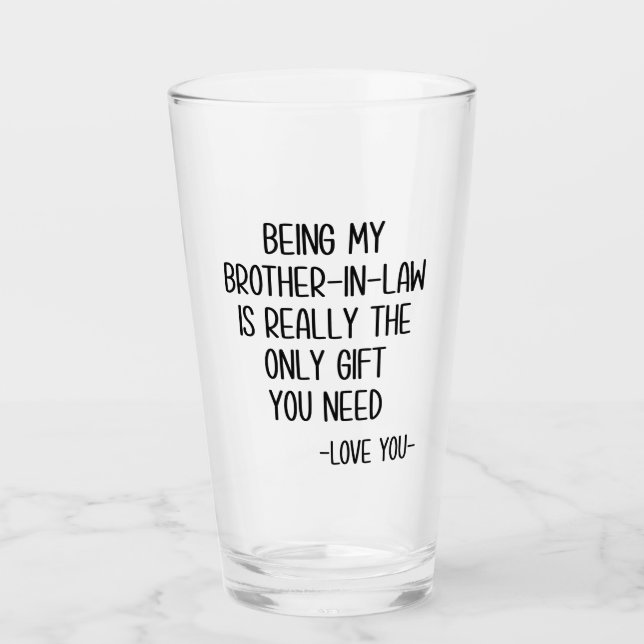 Schwiegerbruderin, Schwiegerbruder-Tasse Glas (Vorderseite)