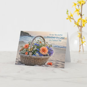 Schwiegereltern Frohen Muttertag mit Blumenstrauß Karte