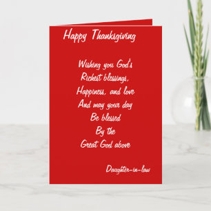 Schwiegerkarten für Erntedank Feiertagskarte