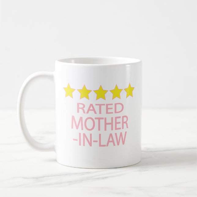 Schwiegermutter mit fünf Sternen Kaffeetasse (Links)