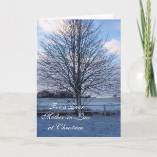 Schwiegermutter-Weihnachtskarte Winterlandschaft Feiertagskarte