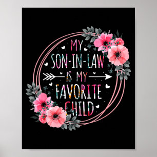 Schwiegersohn ist Lieblingskind Schwiegermütter Poster