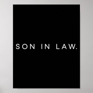 Schwiegersohn Minimalist Lettering Töchter Ehemann Poster