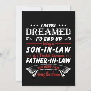 Schwiegersohn und Schwiegervater werden nie enden Dankeskarte