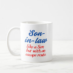 Schwiegersohn-Witz-Tasse. Tasse für Schwiegersohn.