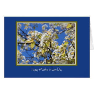 Schwiegertagskarte Weißkirschblüten