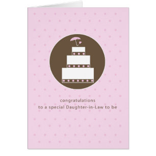 Schwiegertochter, Brautparty Cake Gratulation