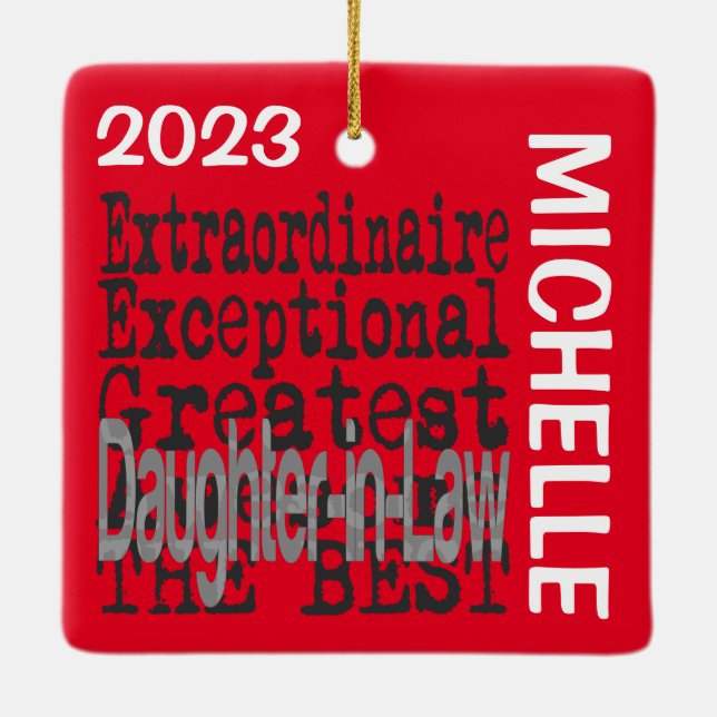 Schwiegertochter CUSTOM Keramikornament (Rückseite)