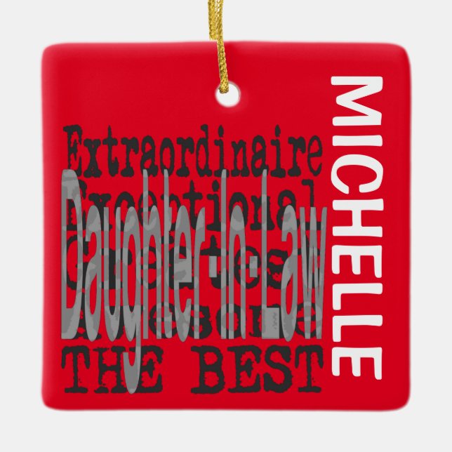 Schwiegertochter CUSTOM Keramikornament (Vorderseite)