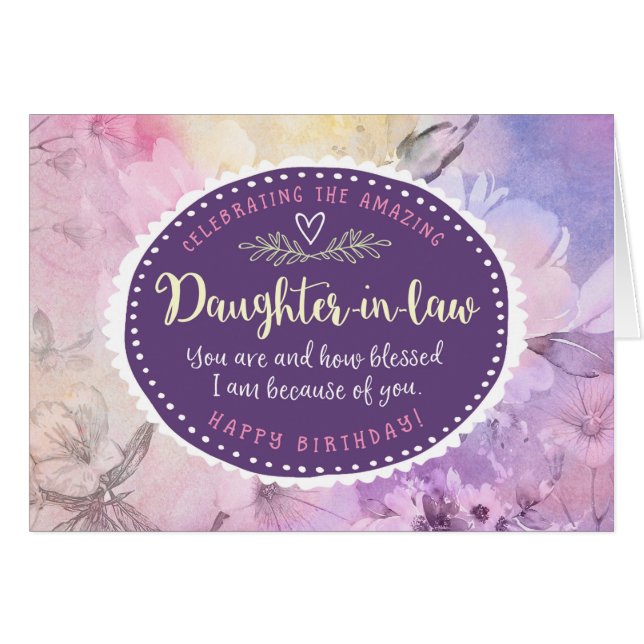 Schwiegertochter-Geburtstag, Sie feiernd (Vorderseite (Horizontal))