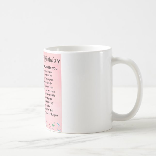 Schwiegertochter-Gedicht - 30. Geburtstag Kaffeetasse (Rechts)