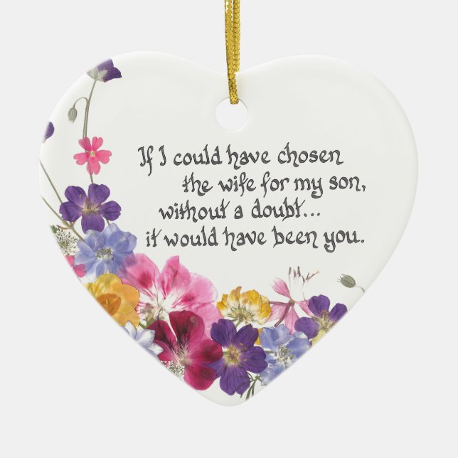 Schwiegertochter-Geschenke Keramik Ornament (Vorne)