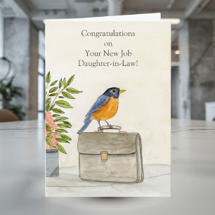 Schwiegertochter Gratulation Neuer Job Robin Karte