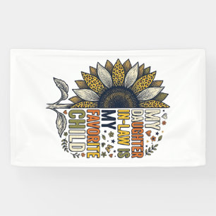 Schwiegertochter Lieblingskind Sonnenblume Vintage Banner