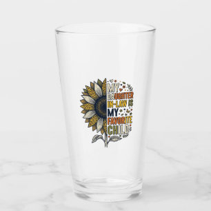 Schwiegertochter Lieblingskind Sonnenblume Vintage Glas