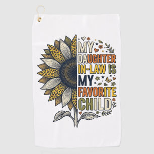 Schwiegertochter Lieblingskind Sonnenblume Vintage Golfhandtuch