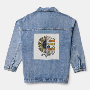 Schwiegertochter Lieblingskind Sonnenblume Vintage Jeansjacke