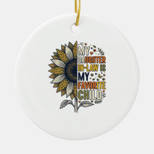 Schwiegertochter Lieblingskind Sonnenblume Vintage Keramik Ornament