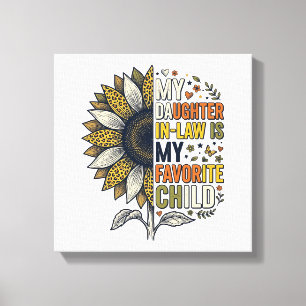 Schwiegertochter Lieblingskind Sonnenblume Vintage Leinwanddruck