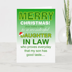 Schwiegertochter Weihnachten Karte