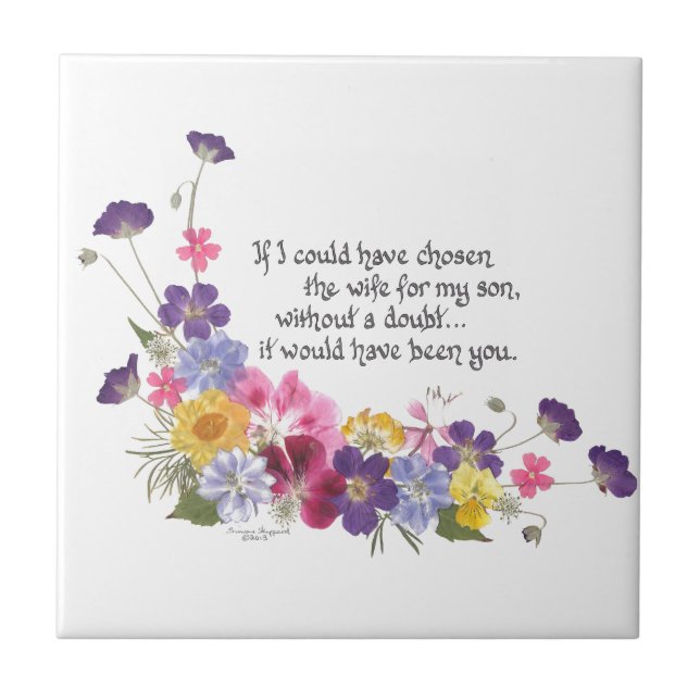 Schwiegertochtergeschenk Fliese (Vorderseite)