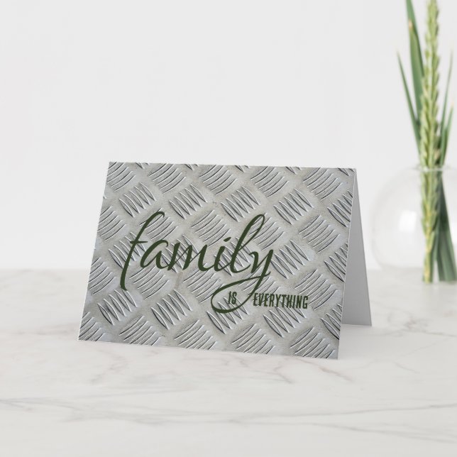 Schwiegervater Geburtstag Gray Metal Design Karte (Vorderseite)