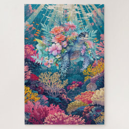 Schwieriger Meerschildkrötenriff Korallenriff Puzzle